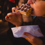 leckere Waffel auf dem Glühweinfest